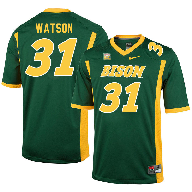 Men #31 Kelly Watson North Dakota State Bison College Football Jerseys Stitched-Green